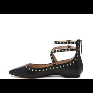 New Jlo shoes black color with gold stones